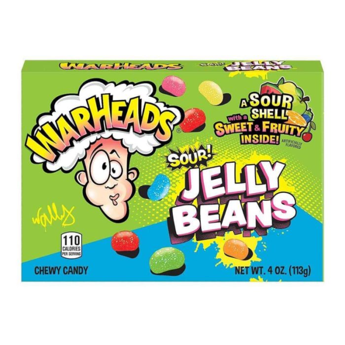 Warheads Sour Jelly Beans Theatre Box (113g) - BBE 20/11/2023