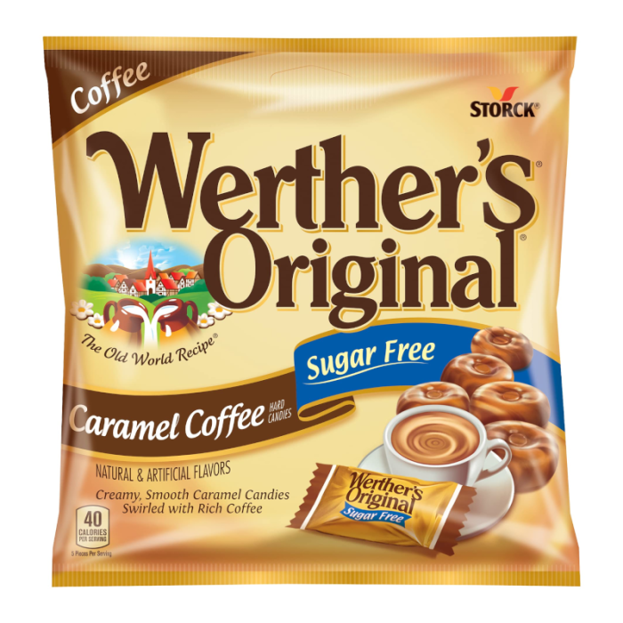 Werther's - Sugar Free Coffee Hard Candy Peg Bag (41.4g) BBE 31/05/2024
